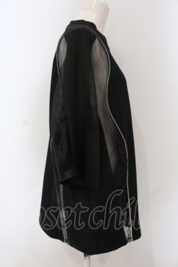 画像3: ililil / 透けてるお肌のめっしゅTシャツ  ブラック O-25-06-30-118-PU-TO-IG-OS