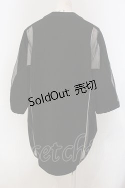 画像4: ililil / 透けてるお肌のめっしゅTシャツ  ブラック O-25-06-30-118-PU-TO-IG-ZY