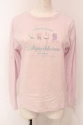 mezzo piano / ポップキャンディー長袖Tシャツ L（160cm） ピンク O-25-06-30-019-LO-TO-IG-OS