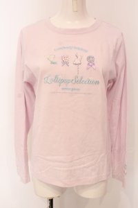 mezzo piano / ポップキャンディー長袖Tシャツ L（160cm） ピンク O-25-06-30-019-LO-TO-IG-OS