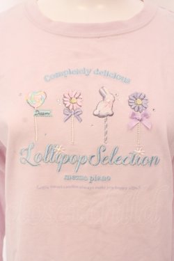 画像2: mezzo piano / ポップキャンディー長袖Tシャツ L（160cm） ピンク O-25-06-30-019-LO-TO-IG-OS