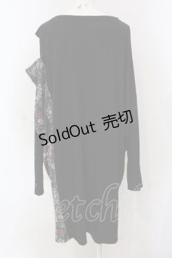 画像4: Qutie Frash / 気楡茶閃洸 オフショルBIG Tシャツ  ブラック×レッド O-25-06-30-121-QU-TO-IG-OS