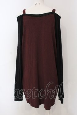 画像3: Qutie Frash / 2店舗限定 オフショルビッグT  ブラック×レッド O-25-06-30-122-QU-TO-IG-OS