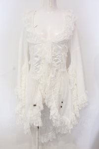 Qutie Frash / フリルカーデ  ホワイト O-25-06-30-126-QU-JA-IG-OS