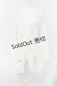 Qutie Frash / フリルカーデ  ホワイト O-25-06-30-126-QU-JA-IG-OS