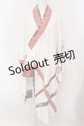 Qutie Frash / 3店舗限定カラー着物カーデ  ホワイト×レッド O-25-06-30-127-QU-JA-IG-OS