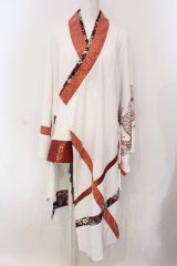 Qutie Frash / 3店舗限定カラー着物カーデ  ホワイト×レッド O-25-06-30-127-QU-JA-IG-OS