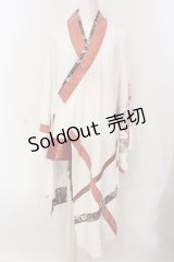 Qutie Frash / 3店舗限定カラー着物カーデ  ホワイト×レッド O-25-06-30-127-QU-JA-IG-OS