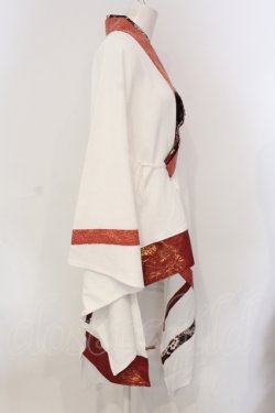 画像3: Qutie Frash / 3店舗限定カラー着物カーデ  ホワイト×レッド O-25-06-30-127-QU-JA-IG-OS