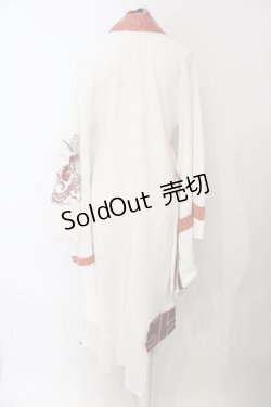 画像4: Qutie Frash / 3店舗限定カラー着物カーデ  ホワイト×レッド O-25-06-30-127-QU-JA-IG-OS