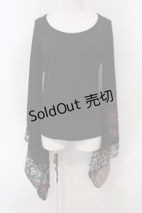 Qutie Frash / 2019 プレミアムセット（紅鶴）着物T  ブラック×レッド O-25-06-30-129-QU-ZA-IG-OS