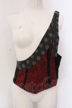 画像1: Qutie Frash / 2022年 プレミアム黒炎ワンショルコルセット  レッド O-25-06-30-131-QU-SK-IG-OS