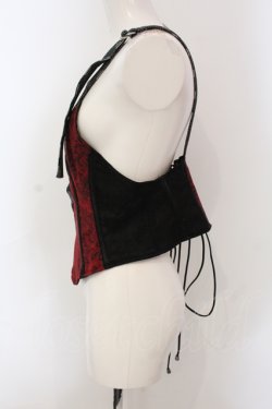 画像2: Qutie Frash / 2022年 プレミアム黒炎ワンショルコルセット  レッド O-25-06-30-131-QU-SK-IG-OS