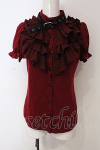 Qutie Frash / アメQ,アルマジ店限定パフブラウス  レッド O-25-06-30-134-QU-BL-IG-OS
