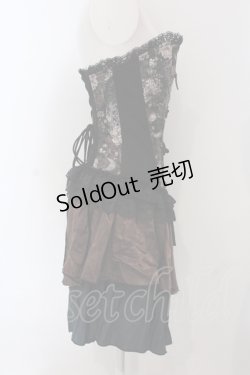 画像3: Qutie Frash / オーバーバストコルセット  ブラウン O-25-06-30-135-QU-TO-IG-OS