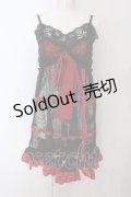 Qutie Frash / クモメッシュベビードール  ブラック×レッド O-25-06-30-137-QU-OP-IG-OS