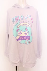 LISTEN FLAVOR / 胸キュントラップパーカー F ラベンダー O-25-06-30-015-PU-TO-OW-OS