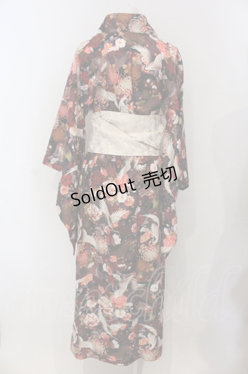 画像3: Qutie Frash / 浴衣4点SET  鶴RED O-25-06-30-146-QU-OP-IG-OS (3)