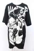 HYPER CORE / プリントBIGTシャツ  ブラック O-25-06-30-018-PU-TO-OW-OS