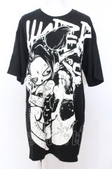 HYPER CORE / プリントBIGTシャツ  ブラック O-25-06-30-018-PU-TO-OW-OS