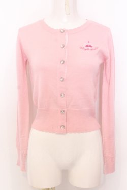 画像1: Angelic Pretty / ロイヤルクラウン刺繍カーディガン  ピンク O-25-06-30-019-AP-TO-OW-OS