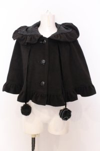MAM / ポンポンフードケープ  クロ O-25-06-30-025-LO-JA-IG-OS