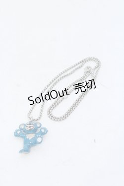 画像1: MILKBOY / ベアネックレス  ブルー×シルバー O-25-06-30-004-MB-AC-OW-ZT208-F004