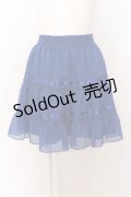 Emily Temple cute / リボン配色シフォンミニスカート  アオ O-25-06-30-029-ET-SK-OW-OS