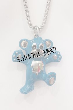 画像2: MILKBOY / ベアネックレス  ブルー×シルバー O-25-06-30-004-MB-AC-OW-ZT208-F004