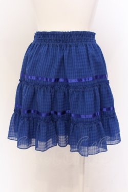 画像2: Emily Temple cute / リボン配色シフォンミニスカート  アオ O-25-06-30-029-ET-SK-OW-OS