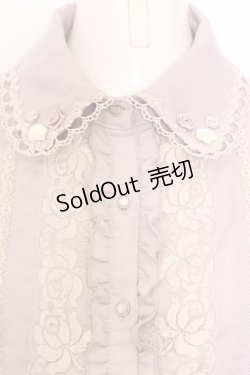 画像2: axes femme / 巻きバラ付きブラウス M ピンク×ブラウン O-25-06-30-030-AX-BL-IG-OS