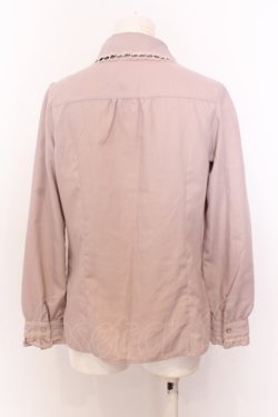 画像3: axes femme / 巻きバラ付きブラウス M ピンク×ブラウン O-25-06-30-030-AX-BL-IG-OS