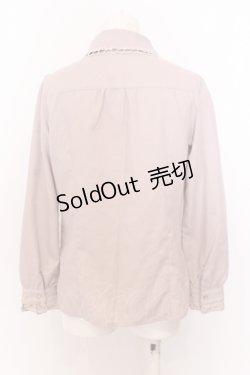 画像3: axes femme / 巻きバラ付きブラウス M ピンク×ブラウン O-25-06-30-030-AX-BL-IG-OS