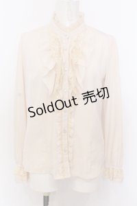 axes femme / バラ襟付きフリルブラウス【バラ襟欠品】 M 生成り O-25-06-30-031-AX-BL-IG-OS