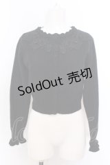 m petit by misako / AM バラレースニットカーディガン S ブラック O-25-06-30-033-LO-TO-IG-ZT0722E