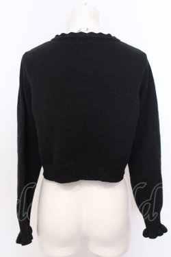 画像3: m petit by misako / AM バラレースニットカーディガン S ブラック O-25-06-30-033-LO-TO-IG-OS