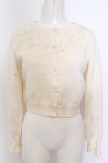 m petit by misako / AM バラレースニットカーディガン S アイボリー O-25-06-30-035-LO-TO-IG-OS