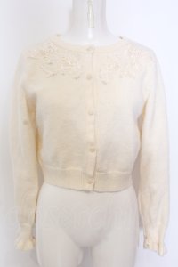 m petit by misako / AM バラレースニットカーディガン S アイボリー O-25-06-30-035-LO-TO-IG-OS