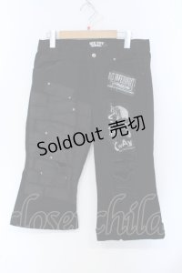 SEX POT ReVeNGe / パッチダメージデニムハーフパンツ M ブラック O-25-07-05-005-SP-PA-IG-ZY