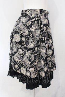 画像2: PEACE NOW / キャットプリントバックティアードスカート  ブラック O-25-07-05-044-PU-SK-IG-OS