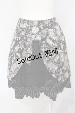 画像3: PEACE NOW / キャットプリントバックティアードスカート  ブラック O-25-07-05-044-PU-SK-IG-ZS