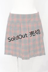 PEACE NOW / バックティアードスカート M グレーチェック O-25-07-05-047-PU-SK-IG-OS