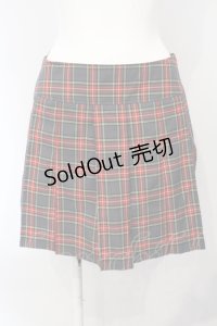 PEACE NOW / バックティアードスカート M グレーチェック O-25-07-05-047-PU-SK-IG-OS