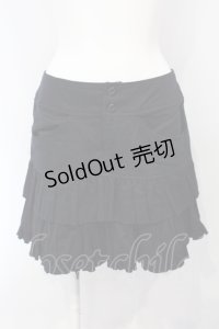 PEACE NOW / バックリボンティアードスカート M ブラック O-25-07-05-048-PU-SK-IG-OS