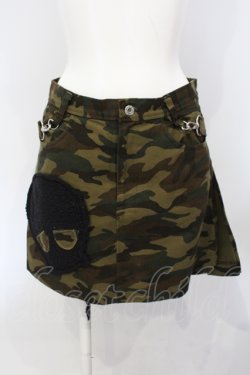 画像1: PEACE NOW / カモフラージュラップ付きミニスカート  カーキグリーン O-25-07-05-049-PU-SK-IG-OS