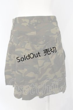 画像3: PEACE NOW / カモフラージュラップ付きミニスカート  カーキグリーン O-25-07-05-049-PU-SK-IG-OS