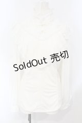Ozz oneste / チャイナボタンレース切り替えブラウス  ホワイト O-25-07-05-054-OO-BL-IG-OS