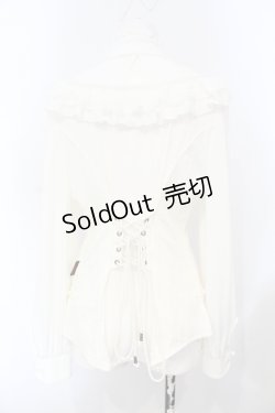 画像4: Ozz oneste / チャイナボタンレース切り替えブラウス  ホワイト O-25-07-05-054-OO-BL-IG-OS