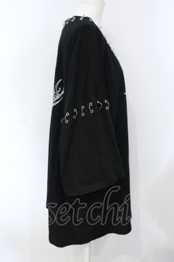 画像2: REFLEM / ピアスリング朔望半袖Tシャツ  ブラック O-25-07-05-057-PU-TO-IG-OS