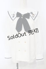 Amavel / Mysterious Night CIRCUSブラウス  シロ×グリーン O-25-07-05-059-CA-BL-IG-OS